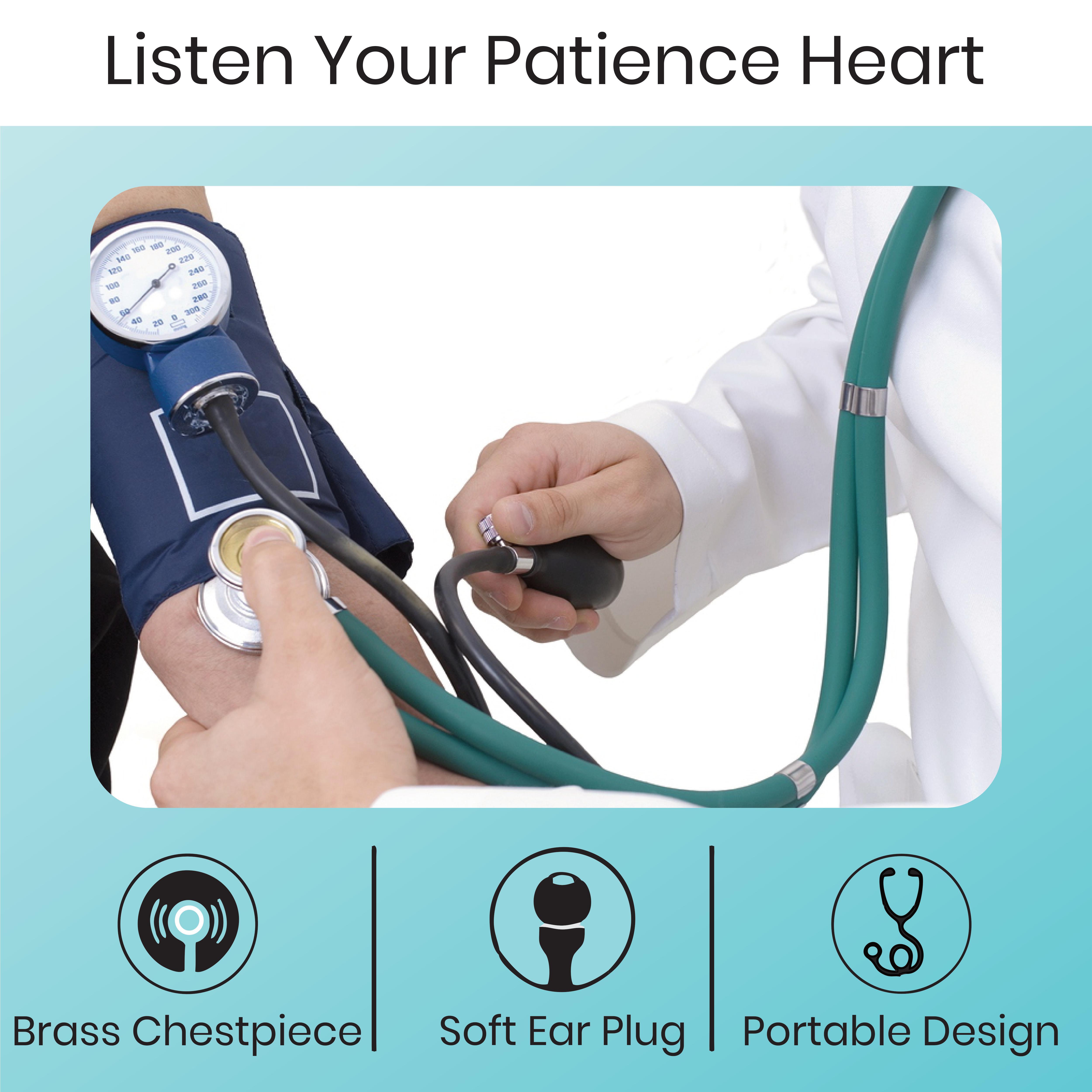 Double-sided Stethoscope - Stainless Steel/aluminum Chestpiece, 4.5-5 Cm Diaphragm & 3 Cm Bell | High Acoustic Sensitivity, Non-chill Rim, Soft Silicone Eartips