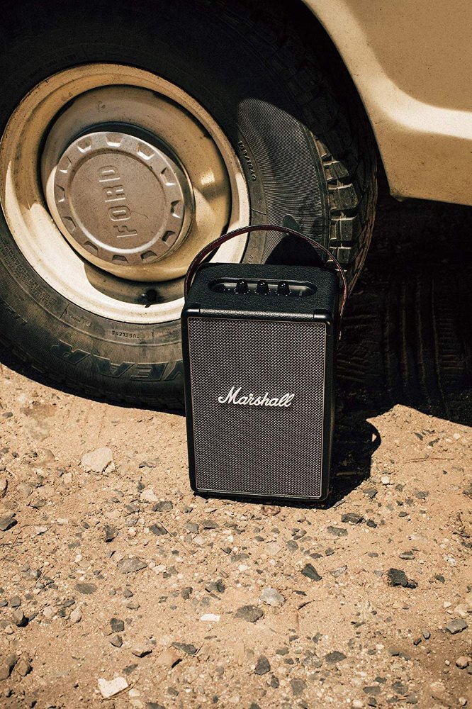 Marshall Tufton Portable Bluetooth Speaker - Rugged Metal Grille, 20+ Hours Playtime | Multi-directional 3-way Sound, Ipx2 Water-resistant, Quick Charge