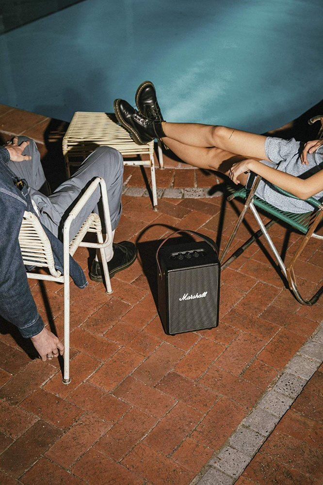 Marshall Tufton Portable Bluetooth Speaker - Rugged Metal Grille, 20+ Hours Playtime | Multi-directional 3-way Sound, Ipx2 Water-resistant, Quick Charge