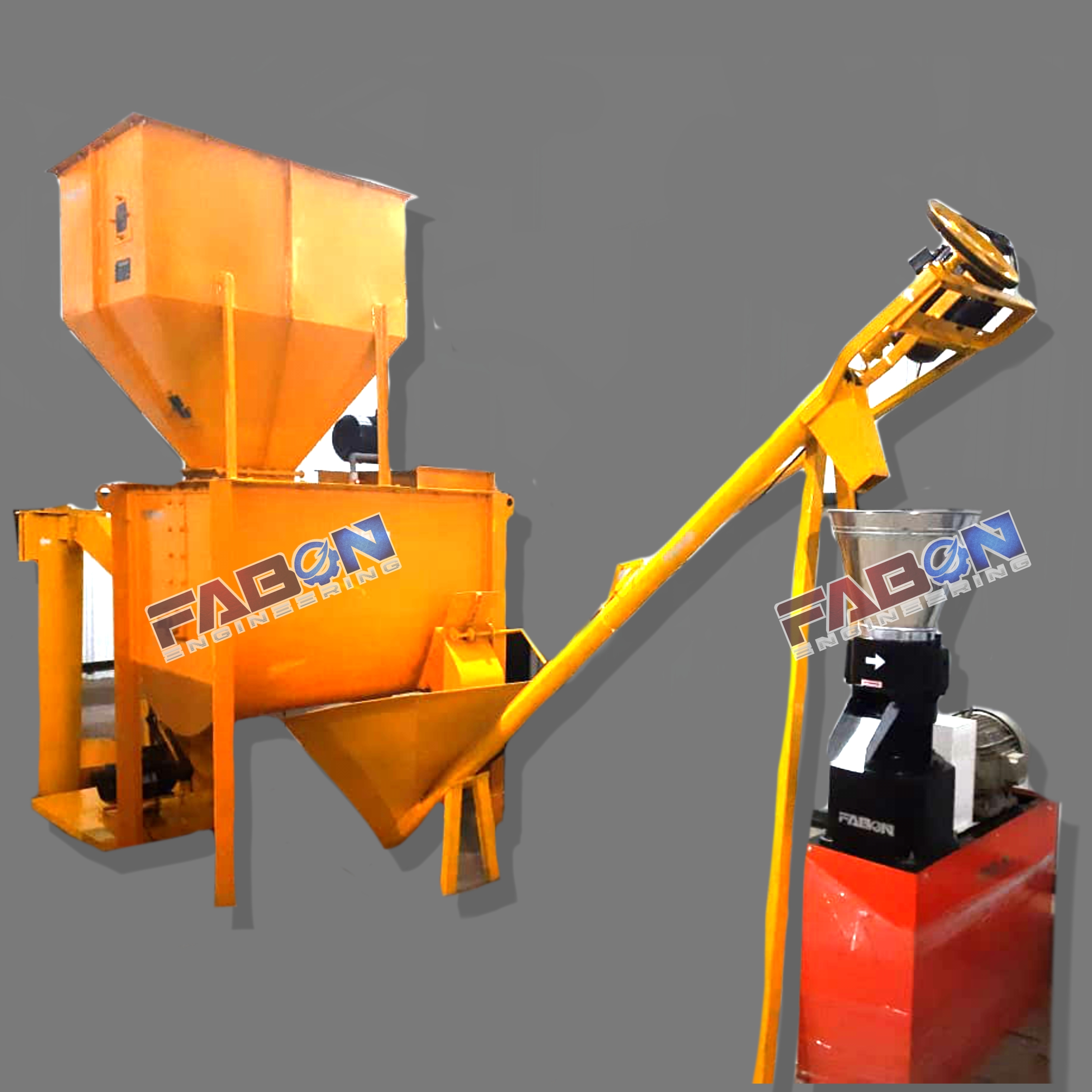 Feed Mixing Machine 1000 Kg Hour - Color: Yellow