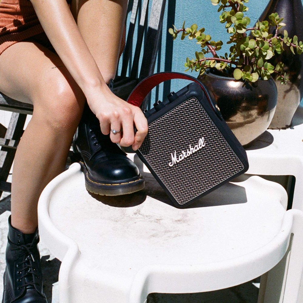 Marshall Stockwell Ii Portable Speaker - Silicone Exterior, Ipx4 Water-resistant | Multi-directional Sound, Custom Sound Controls, Multi-host Connectivity