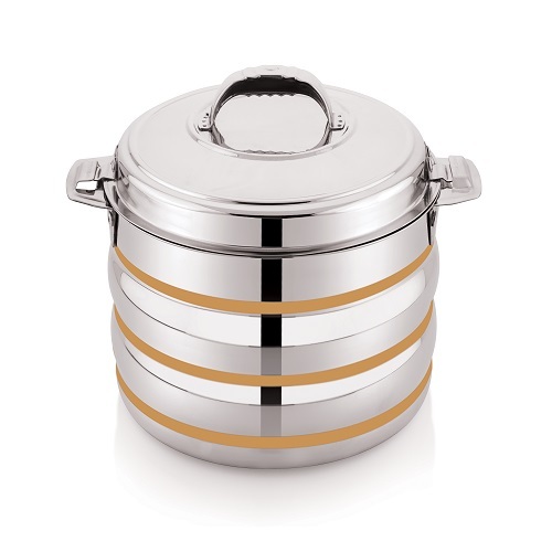Stainless Steel Fancy Hot Pot - Color: Silver