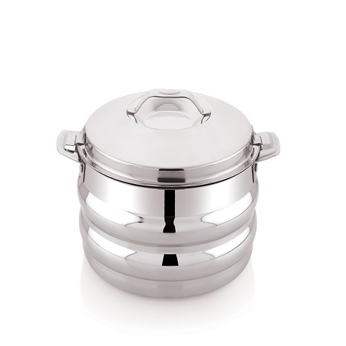 Stainless Steel Fancy Hot Pot - Color: Silver