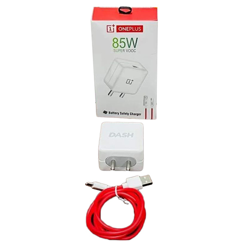 85 Watt Mobile Charger - Plastic, Lightweight Design | Input Voltage 220-240V, Suitable for All Mobile Devices, Warranty Included
