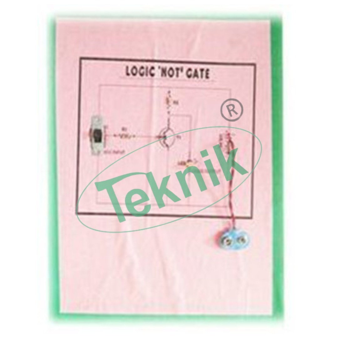 Not Gate - Cardboard/wooden Base Model, Paper & Electronic Components | Handmade Engineering Educational Equipment For Project Reports