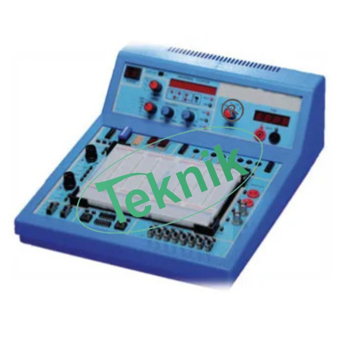 Digital Overlay Learning System - Digital Breadboard With Stabilized Dc Power Supply , Function Generator And Universal Counter