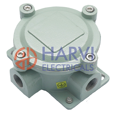 Flameproof Junction Box - 80 mm Diameter, Grey Powder Coating Finish, Different Thickness Available, Warranty Included