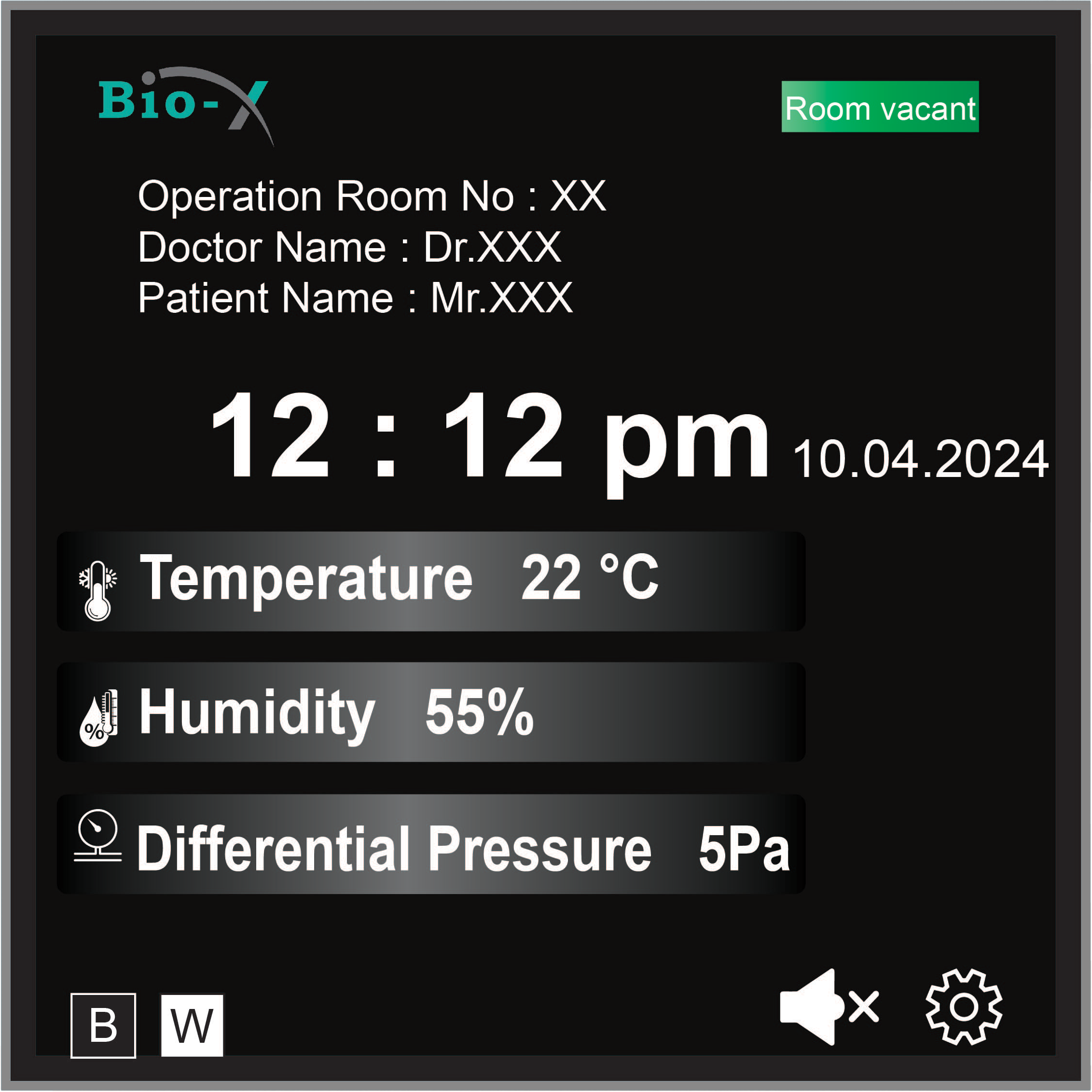 Clean Room Monitor - Color: Black Or White