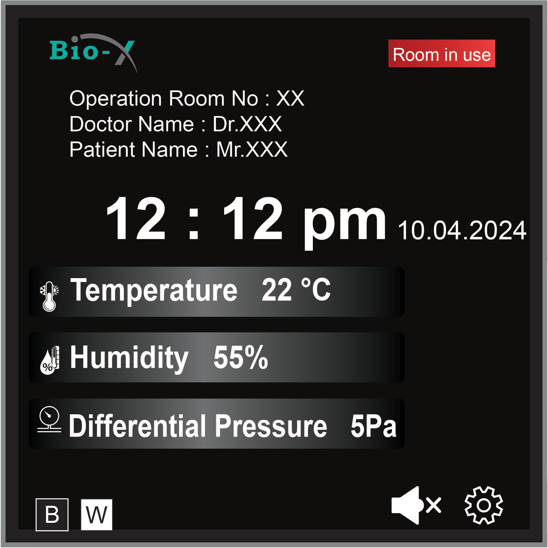 Clean Room Monitor - Color: Black Or White