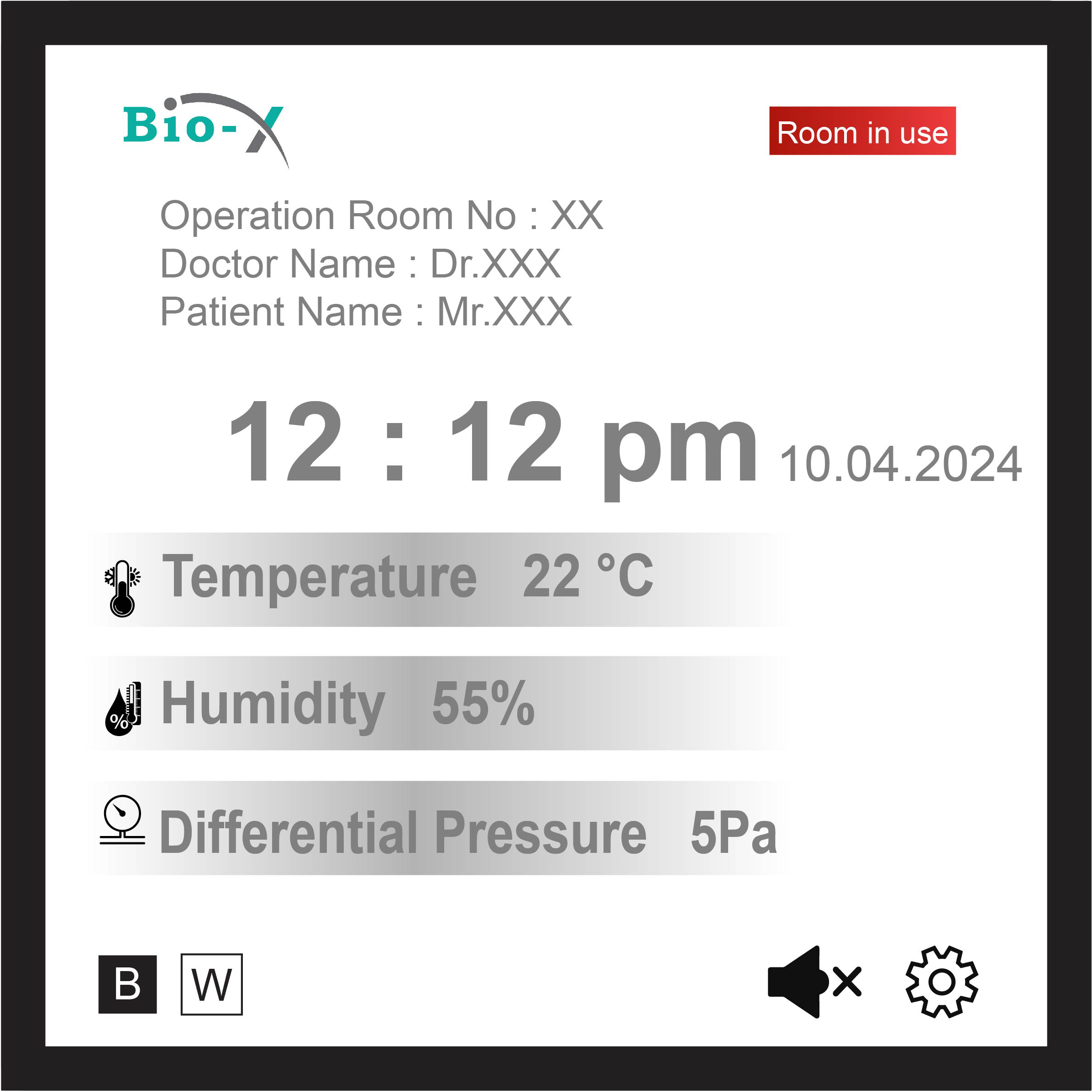 Clean Room Monitor - Color: Black Or White