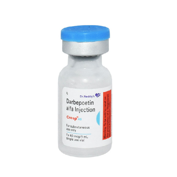 Cresp 40mcg Injection - 40 Mcg Darbepoetin Alfa For Anemia Management | Refrigerated Storage, Stimulates Red Blood Cell Production
