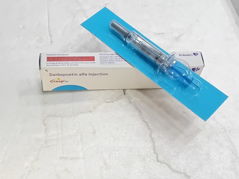 Cresp 40mcg Injection - 40 Mcg Darbepoetin Alfa For Anemia Management | Refrigerated Storage, Stimulates Red Blood Cell Production