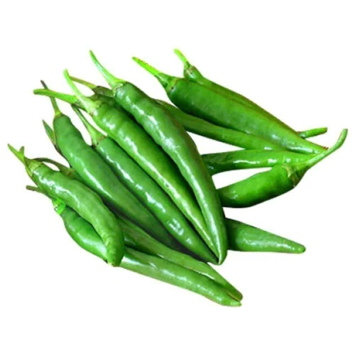 Fresh G4 Green Chilli - 80% Moisture, Raw Natural Shape, No Preservatives, Perfect for Curries and Salads