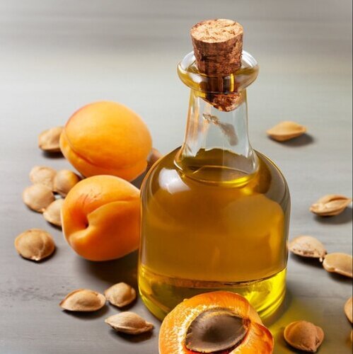 Apricot Oil - Cold-Pressed, Yellow | Oleic & Linoleic Fatty Acids, Glass Bottle Packaging, Ideal for Skin Care, Hair Care & Culinary Applications