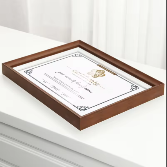 Brown Synthetic Wood Photo Frame - 4x6, 5x7, 6x8, 8x10, 8x12, 12x16 Inches | Elegant Design, Durable Material, Customizable Options, High-end Finishing, Corporate Gifting