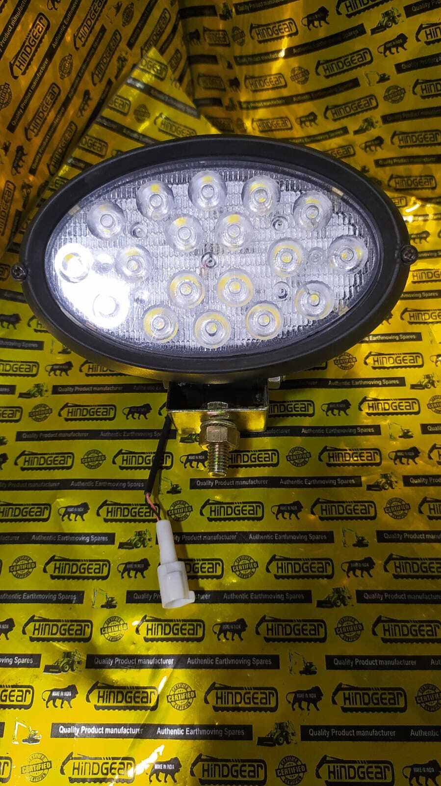 Working Light Oval Led - Abs Plastic, Black And White Color | Automatic Functionality, 1-year Warranty For Jcb General Use