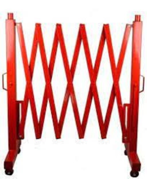 Metal Expandable Barrier (Yellow Black) - Color: Yellow / Red