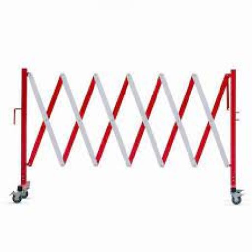 Metal Expandable Barrier (Yellow Black) - Color: Yellow / Red