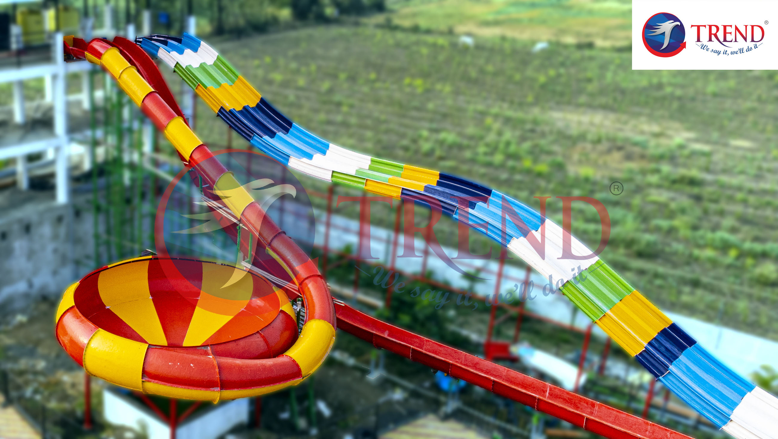 Water Park Combination Slide - Maximum Speed: 9000 Rpm