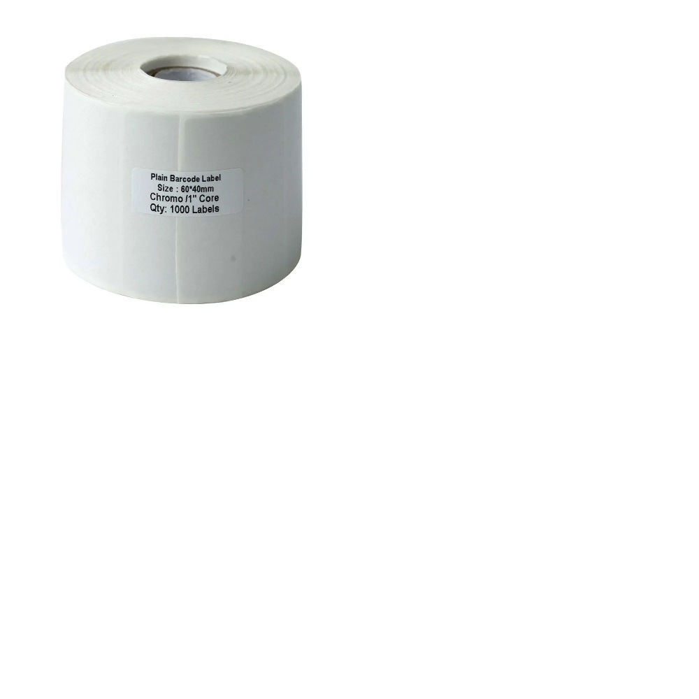 Chromo Label - Pvc Material, 4x1 Inch Size , White Color With Plain Design For Commercial Use, Perfect For Barcode Scanning And Item Tracking