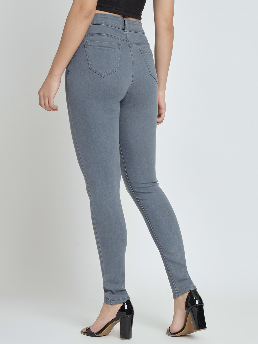 M Moddy Z729grey Women Regular Fit Denim Grey Jeans - Age Group: >16 Years