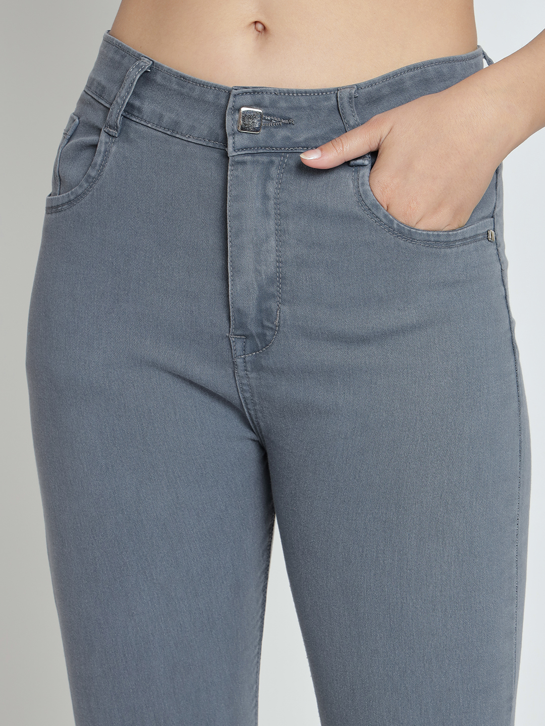 M Moddy Z729grey Women Regular Fit Denim Grey Jeans - Age Group: >16 Years