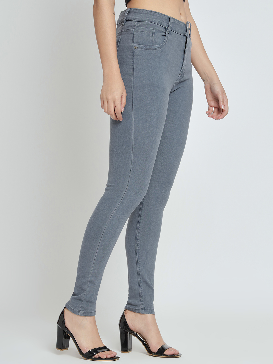 M Moddy Z729grey Women Regular Fit Denim Grey Jeans - Age Group: >16 Years
