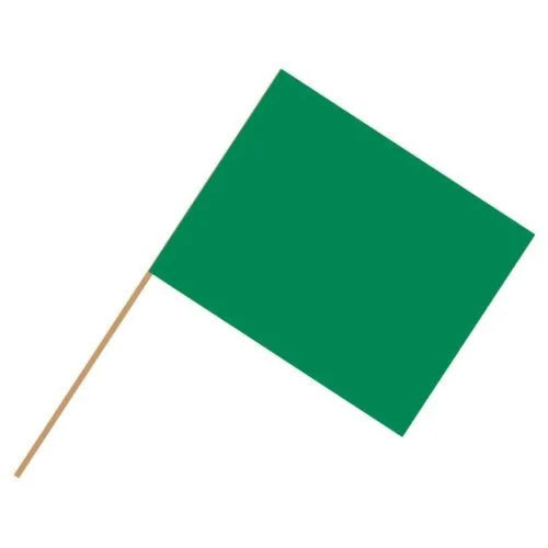 Green Flag For Car Racing - Polyester, Standard Size, Green Color | Embroidered, Flying Style For Motor Racing Sports Advertising