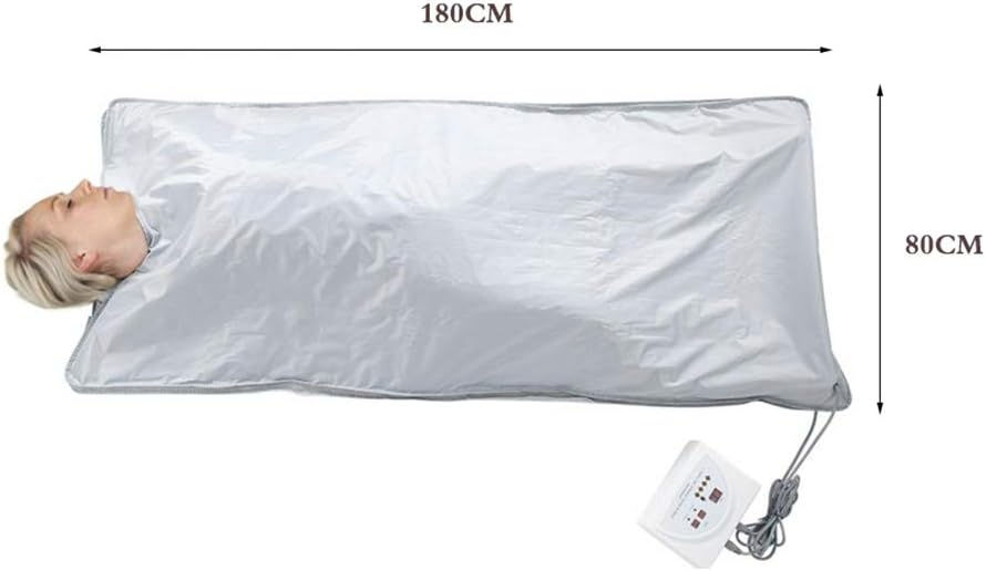 Biotronix Body Shaper Weight Loss Sauna Thermal Heating Blanket 2 Parts Zone With Remote Control - Color: White