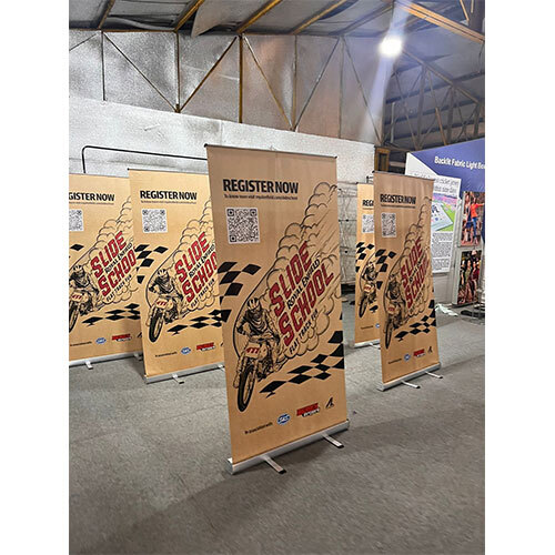 Roll Up Standee - Durable Fabric Material, 78x33 Inches , Lightweight And Portable Design For Easy Setup