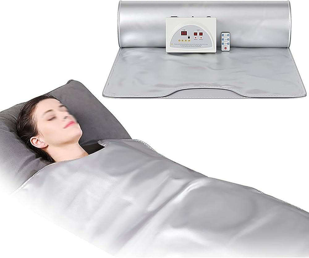 Biotronix Far Infrared Heat Sauna Blanket,portable Sauna Bag Blanket Weight Loss And Physiotherapy - Color: White
