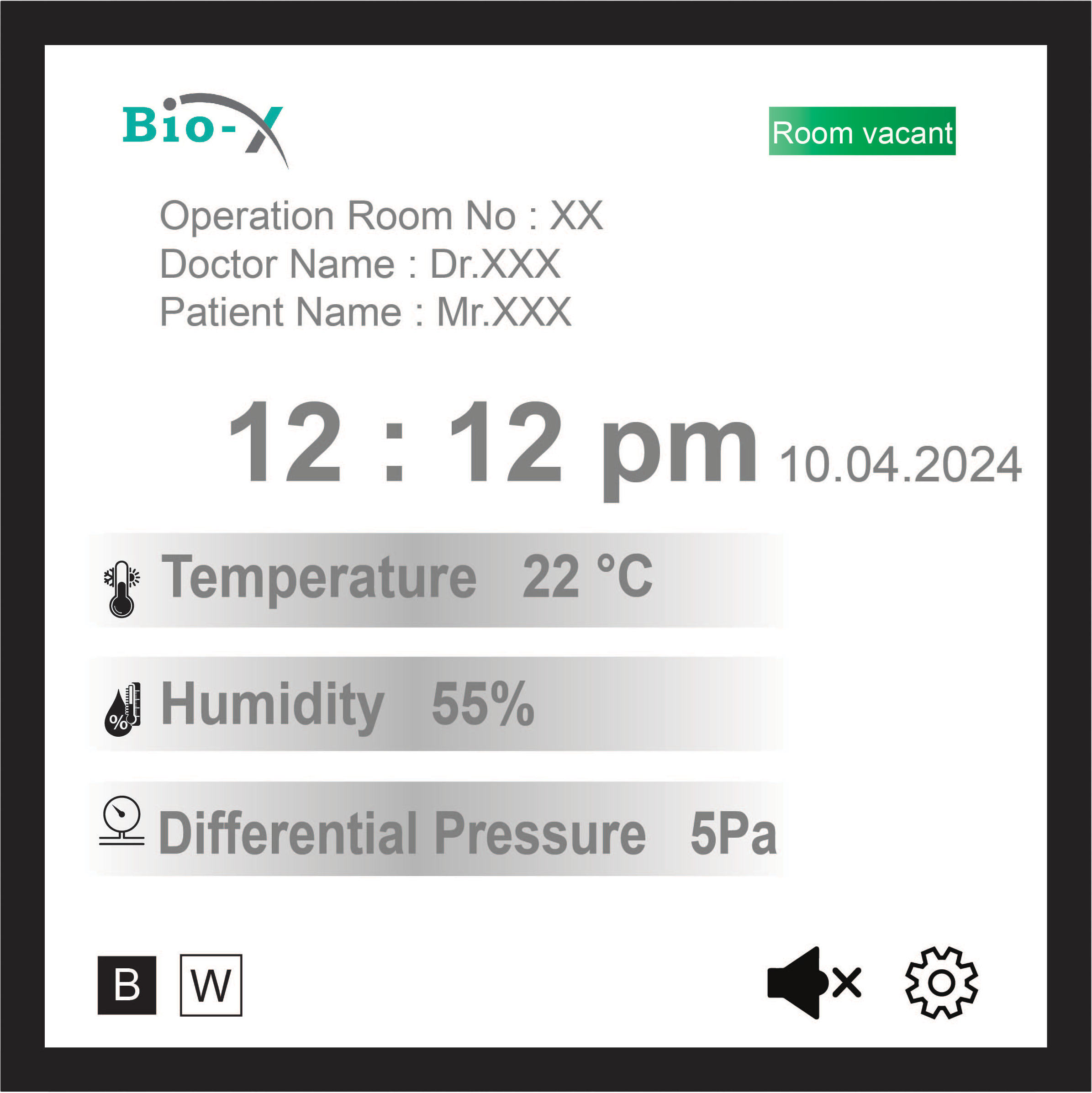Clean Room Monitor - Color: Black Or White