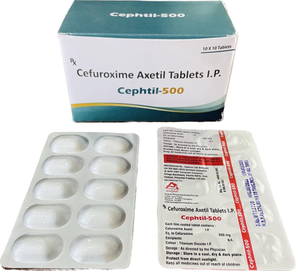 Cefuroxime Axetil Tablets Ip - 500 Mg Alu Alu Pack Of 10 Strips | Antibiotic For Bacterial Infections, Recommended Dosage By Healthcare Professional