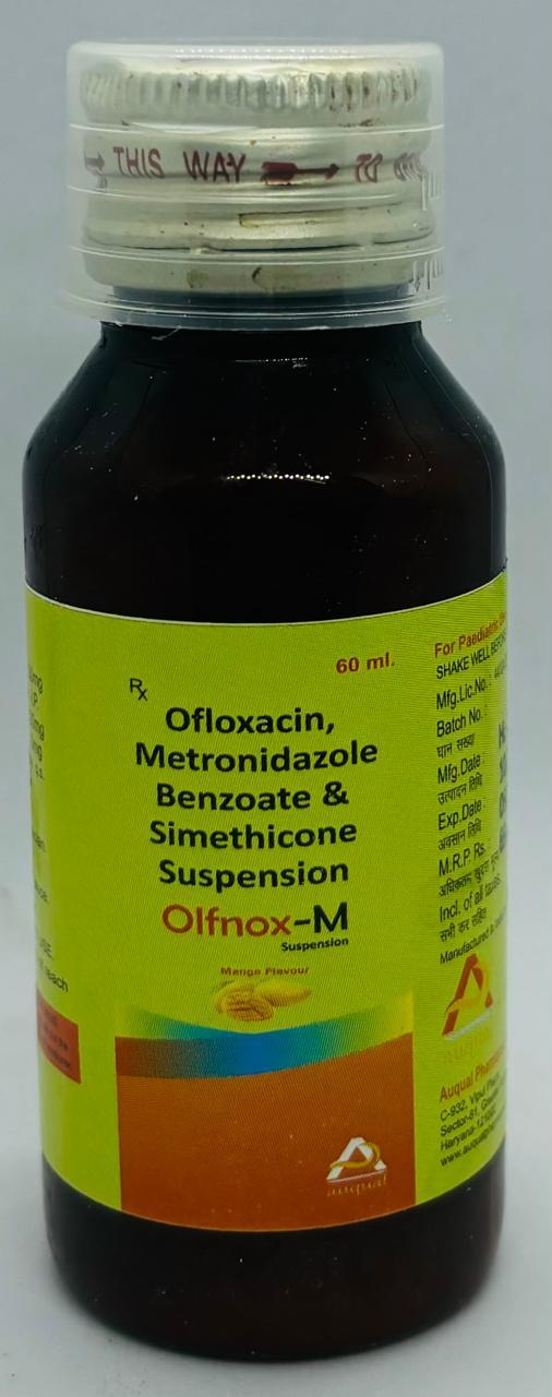 Ofloxacin Metrindazole Benzoate And Simethacone Suspension - Recommended For: Patients Suffering From Gastrointestinal Infections Or Gas-related Issues.