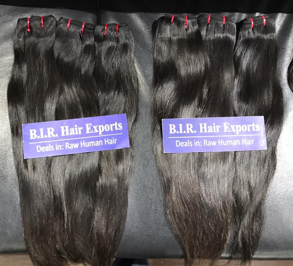 Raw Indian Temple Hair Straight Extensions - 10inch To 40inch, Remy Human Hair, Natural Color, Weaving Type