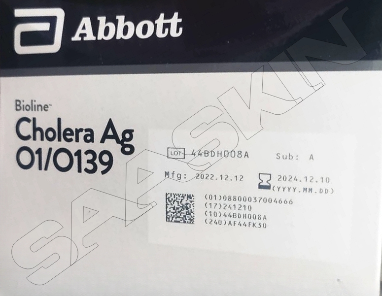 Bioline Cholera Ag Test - Immunochromatographic Assay For Vibrio Cholerae O1/o139 In Fecal Specimens, 20 Tests Per Pack