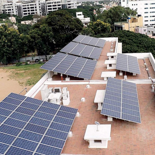 Residential Solar Power Plant - Color: Blue