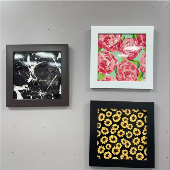Wholesale 6x6 8x8 8x10 11x14 10x10 12x12 Decoration Photo Frames With Black Mdf Square Picture Frame Manufacturer - Finishing: Polishing