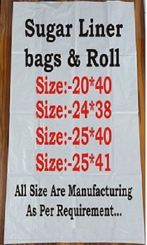 Sugar Polythene Bags - Lldpe Material Sizes: 20x40 24x38 25x40 25x41 | 100% Moisture Proof Heat Seal Water Resistant Double String Design Superior Quality Inner Liner Bags