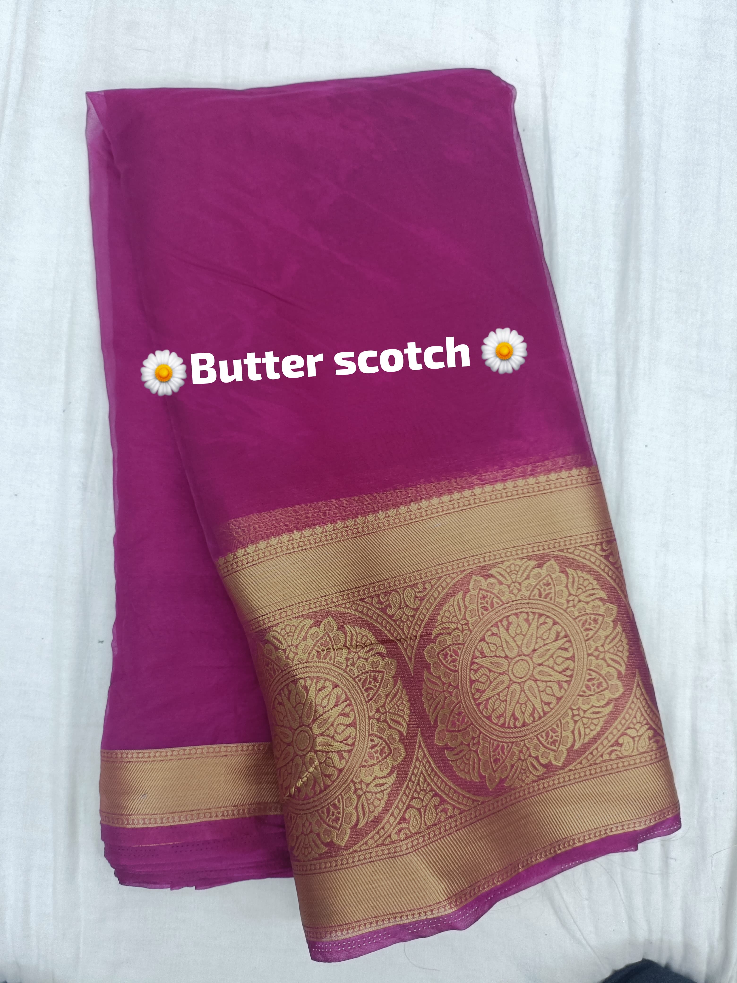 Organza Border Fabric - Attributes: Shinny