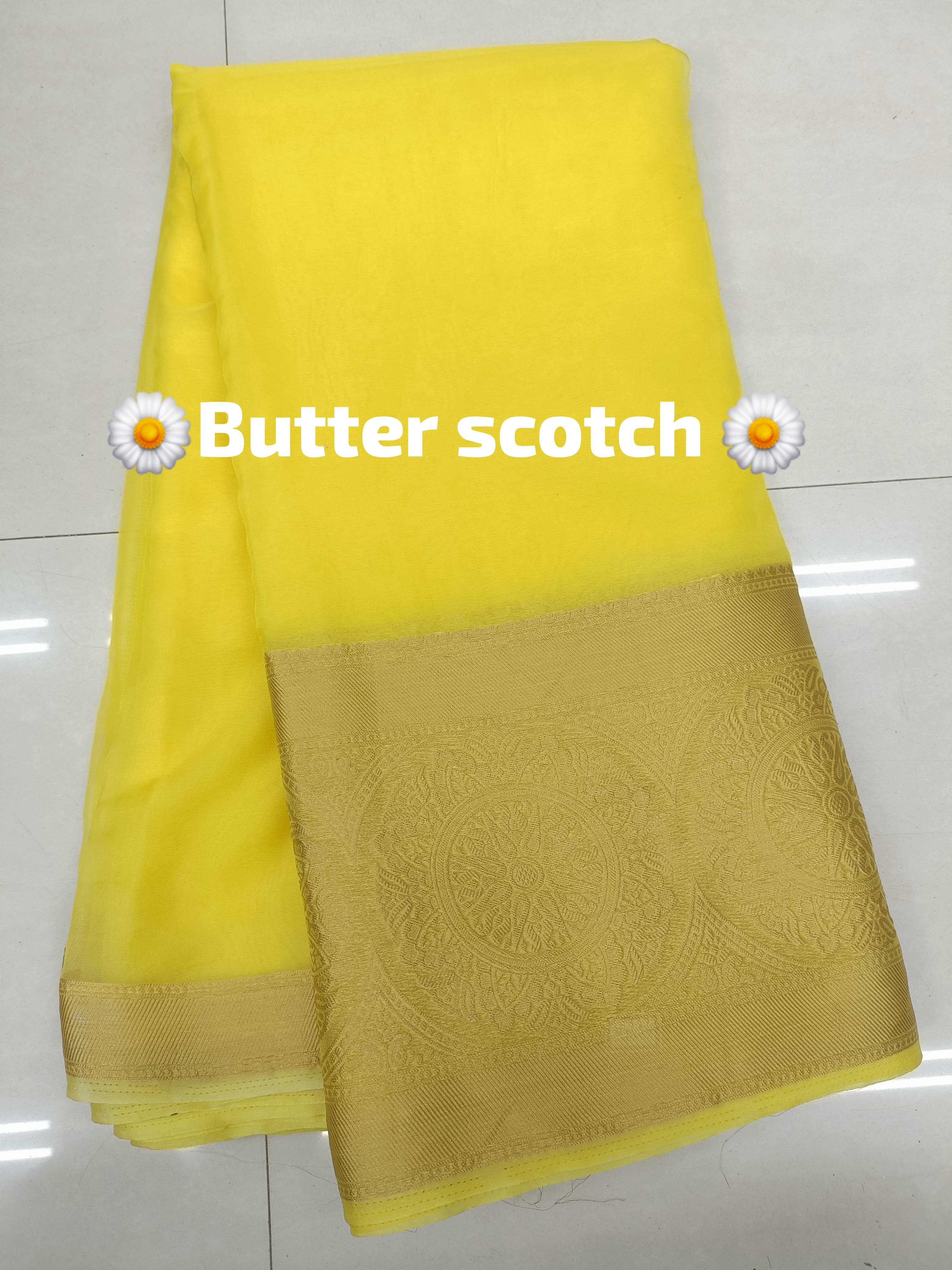 Organza Border Fabric - Attributes: Shinny