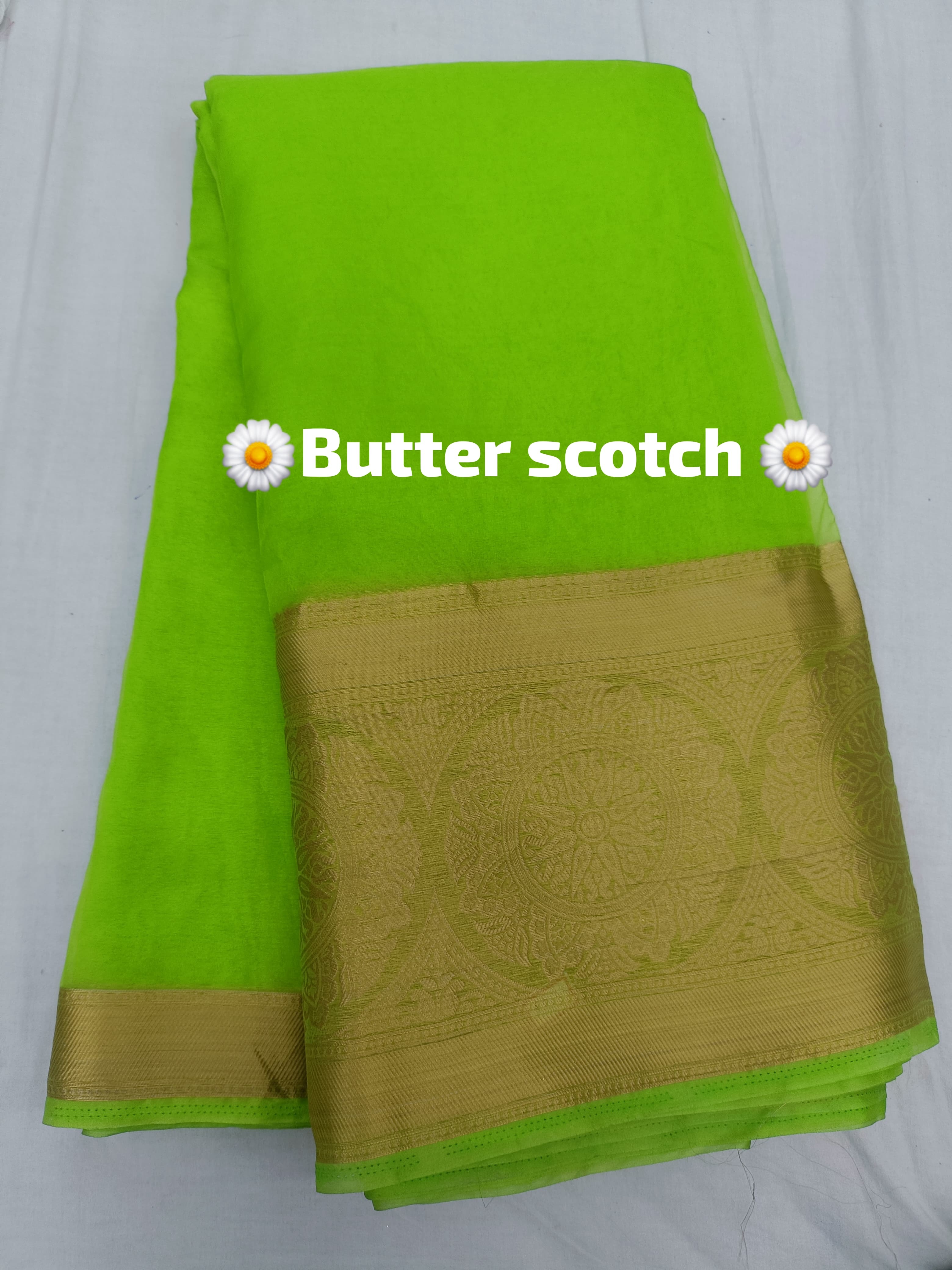 Organza Border Fabric - Attributes: Shinny