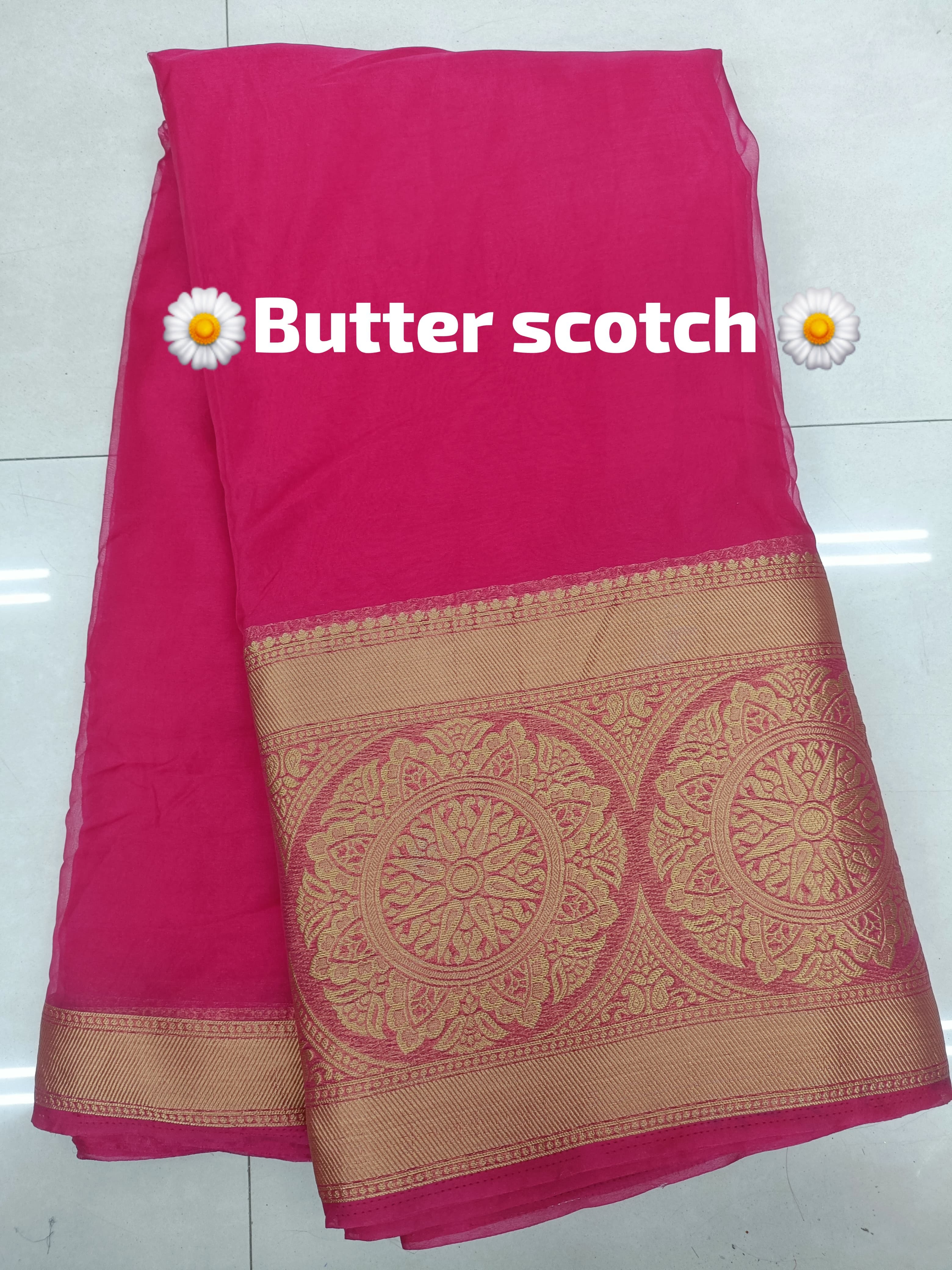 Organza Border Fabric - Attributes: Shinny