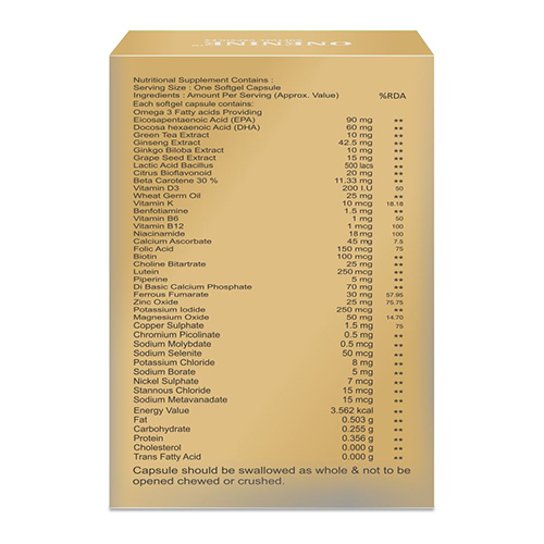 Omega-3 Fatty Acid Green Tea Extract Soft Gelatin Capsules