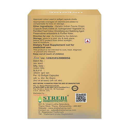 Omega-3 Fatty Acid Green Tea Extract Soft Gelatin Capsules