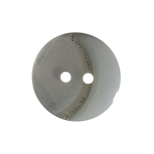 Fancy Polyester 20 Ligne Buttons - Polyester, 20 Line (12.5mm), White, Round Shape, 2-Hole Design | Elegant Finish for Shirts, Blouses, Dresses