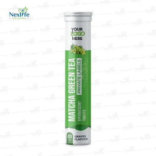 Matcha Green Tea Effervescent Tablets - 100mg Dosage, Adequate for Daily Intake | Refreshingly Bubbly with Water, Keep in Cool & Dry Place