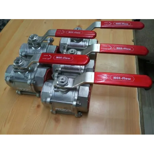 Ball Valve - Medium Pressure PSI, Manual Operation, Custom Sizes, Sleek Silver Finish