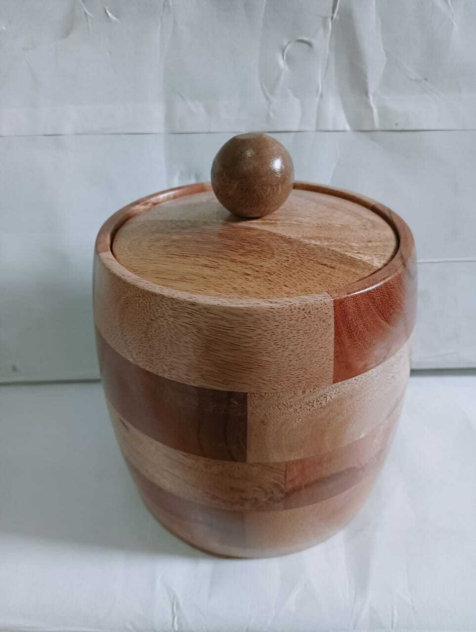 1.5 Liter Wooden Ice Bucket - Material: Stainless Steel