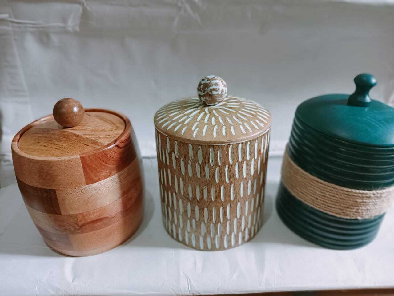 1.5 Liter Wooden Ice Bucket - Material: Stainless Steel